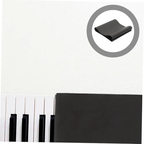 Vista 8 de PU Leather Piano Keyboard Cover Dustproof Anti Scratch Protector Black Finish, Resists Dirt and Wear, Keeps Keys Clean, Does Not Shed Hair
