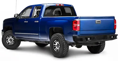 Vista 7 de Hooke Road Silverado - Kit de parachoques delantero y trasero con orificios de montaje para sensor y luces LED para camionetas Chevy Silverado 1500