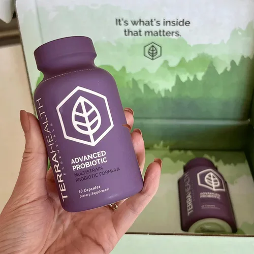 Vista 6 de Terra Health Essentials Probióticos avanzados 50 mil millones de UFC Reduce la hinchazón y los gases, apoyo inmunológico Suministro para 30