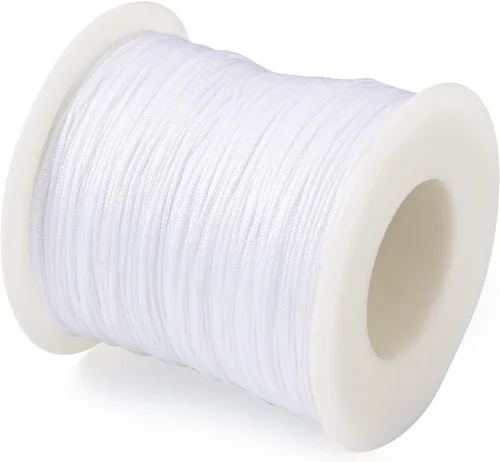 Vista 45 de Cheriswelry 8 rollos de 49 yardas/rollo de 0.031 in de hilo de nailon para macramé, cordón de nudo chino para pulsera tejida personalizada
