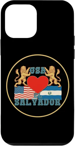 Vista 12 de iPhone 14 Bandera de El Salvador y Estados Unidos, Funda Salvadoreña