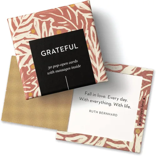 Vista 3 de Compendium ThoughtFulls Pop-Open Cards — Paquete de 4 de Grateful, Live with Intention, Mindfulness, Carpe Diem – 120 Pop-Open Cards, cada una