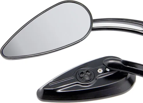Vista 4 de 1 par de espejos CNC de calavera 3D para motocicleta compatibles con Kawasaki Z900