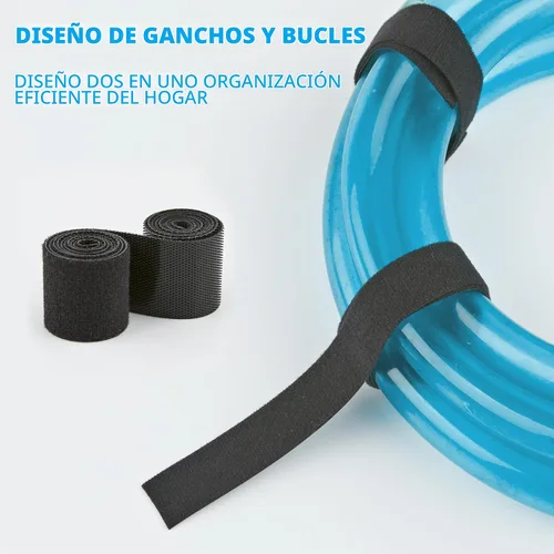 Vista 4 de Rollo de gancho y bucle de 10 yardas x 3/4 pulgadas, bridas de sujeción reutilizables, correas de cables multiusos para organizar el hogar, la 10 Yd