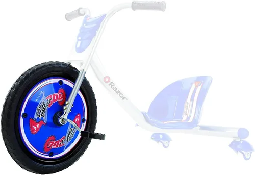 Vista 2 de Blue Riprider - Rueda delantera con pedales y manivelas piezas de repuesto para Razor Rip Rider 360