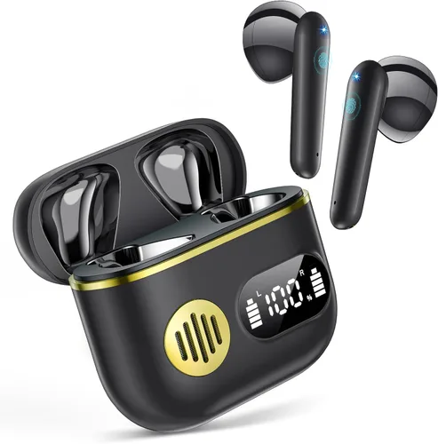 Vista 7 de CoolJumper Auriculares inalámbricos Bluetooth 120H de tiempo de reproducción Auriculares Bluetooth 5.3 para deportes, auriculares estéreo Hi-fi