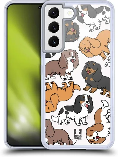 Vista 10 de Head Case Designs Funda de gel con 3 patrones de raza de perro de pastor australiano [protección de grado militar] compatible con Samsung Galaxy S22