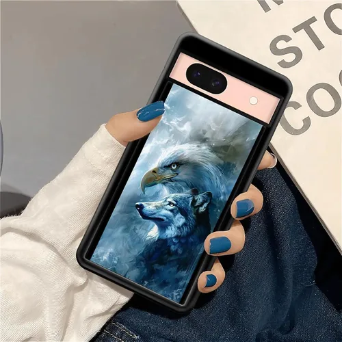 Vista 1981 de Compatible con Google Pixel 4A 5G Mobile Case Creative Acrylic Panel trasero Silicona Protección Grip especialmente diseñado para Google Pixel 4A 5G