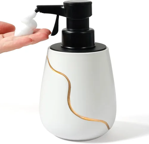 Vista 16 de BosilunLife Dispensador automático de jabón espumoso, dispensador eléctrico de espuma para lavado de manos para baño, dispensador de jabón eléctrico