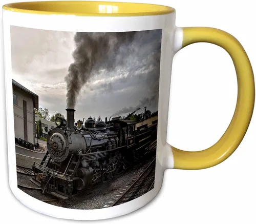 Vista 10 de 3dRose Foto de una taza negra de dos tonos de 11 oz de motor de vapor