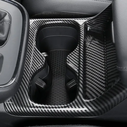 Vista 4 de para Honda CRV 2023 2024 2025 Panel Protector de Portavasos de Consola Central, Accesorios de Interior de Fibra de Carbono con Grano Deportivo