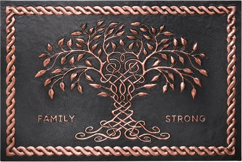 Vista 5 de Kitchen Backsplash, Celtic Tree of Life with Celtic Knot Border Copper Kitchen Backsplash, Custom Copper Backsplash Panel, Handmade Copper