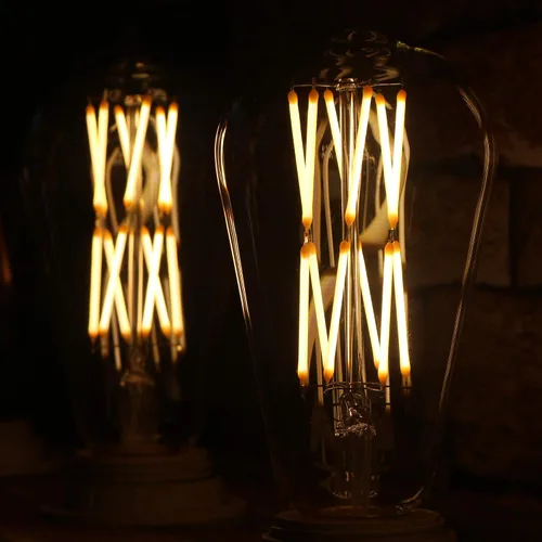 Vista 9 de Leools Bombilla LED Edison vintage de 10 W, regulable, equivalente a 100 W, bombillas de filamento de estilo antiguo, vidrio transparente, blanco