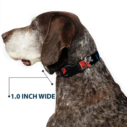 Vista 6 de Buckle-Down Collar de clip de plástico - THOR Poses/martillo - 1" de ancho - Se adapta a cuello de 9-15" - Pequeño