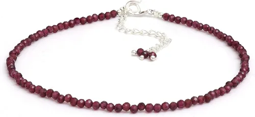 Vista 27 de Gempires - Tobillera ligera hecha a mano con cuentas, diseño clásico, hipoalergénica, chapada en plata de 11 pulgadas, regalo único para uso diario