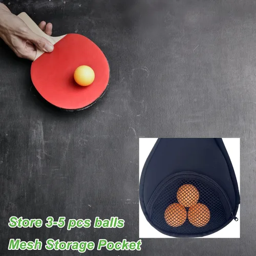 Vista 3 de Funda para raqueta de tenis de mesa, bolsa de transporte de ping-pong, funda protectora de pala de ping pong, funda protectora de pala de ping pong