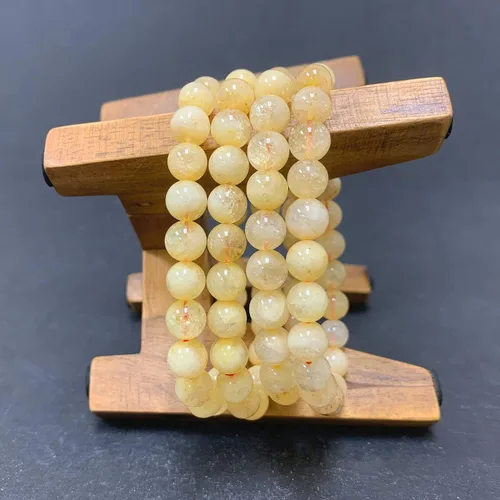 Vista 497 de Gem Avenue Handmade Round Bead Stretch Bracelet Unisex Natural Stone Beaded Jewelry for Men & Women, Elastic Wristband for Daily Wear