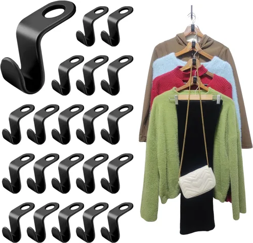 Vista 7 de 150 ganchos de conector para colgar ropa, clips extensores de percha, ganchos en cascada para colgar ganchos de conexión en cascada de alta
