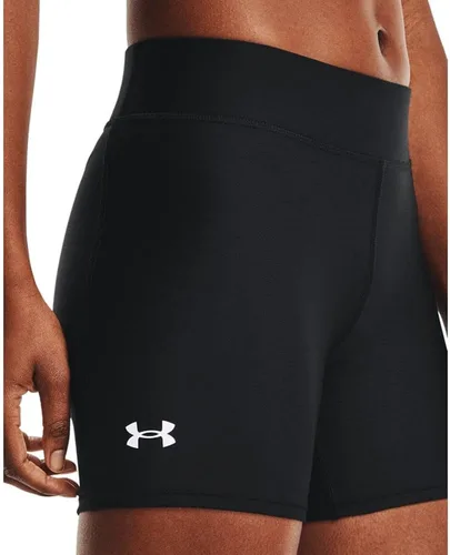 Vista 4 de Short deportivo Under Armour de HeatGear Armour, tiro medio, para mujer