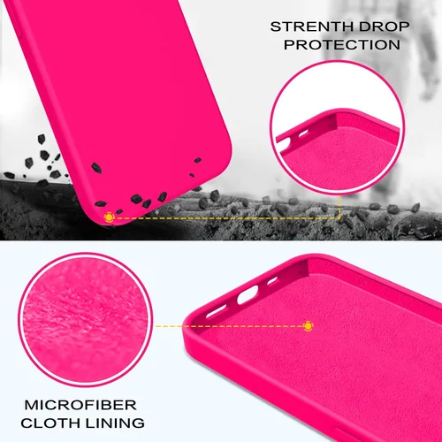 Vista 3 de BENTOBEN Funda para iPhone 14 Plus, ajuste delgado, de silicona líquida, de goma suave, antiarañazos, a prueba de golpes, con forro de microfibra