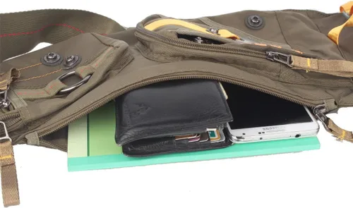 Vista 5 de Mochila de nylon para el pecho, mochila de viaje en bicicleta y gimnasio