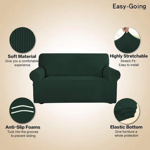 Vista 21 de Easy-Going - Funda elástica sobredimensionada para sofá, 1 pieza, protector muebles, suave, parte inferior elástica, para niños, tela jacquard