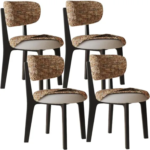 Vista 62 de YVYKFZD Solid Wood Dining Chairs, Armless Dining Room Chair Set, Upholstered Kitchen Chairs, Living Room Chair with Removable Fabric Seat Cushion