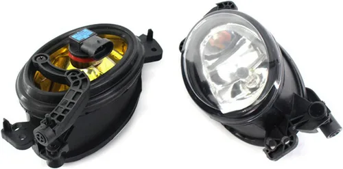 Vista 6 de Par de luces antiniebla para parachoques delantero con bombillas halógenas 9006 para Mercedes Benz CLK E ML Class, se adapta a OE 1698201656