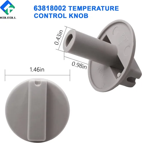 Vista 3 de KOLEOOL 2 piezas de reemplazo de perilla de control de temperatura 63818002 para TPI63818002