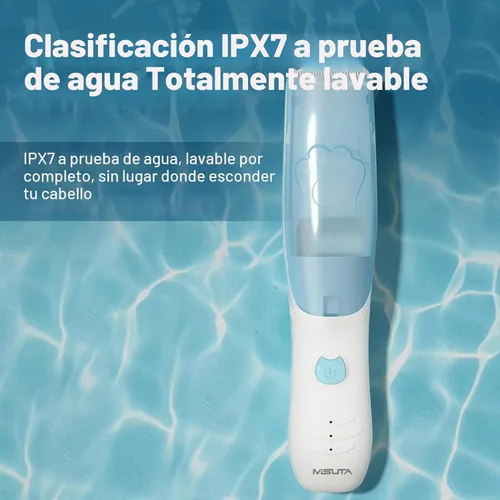 Vista 4 de Cortapelos de bebé al vacío, cortapelos silenciosos para niños, cortadora de pelo de bebé inalámbrica, kit de corte de pelo de bebé impermeable
