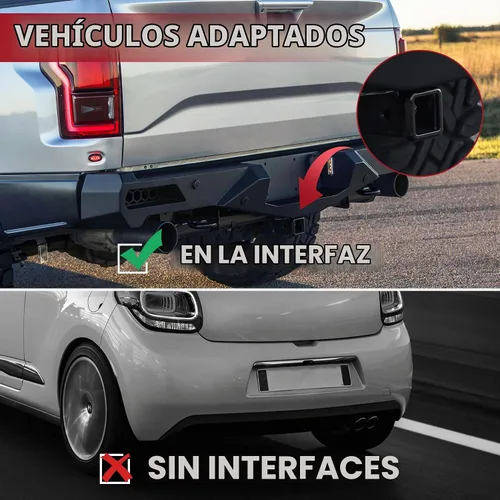 Vista 3 de YZONA Paso de Enganche de Remolque para Receptor de 5 cm, con Bloqueo de Pasador y Pernos en U para Estabilizar, Compatible con Furgonetas