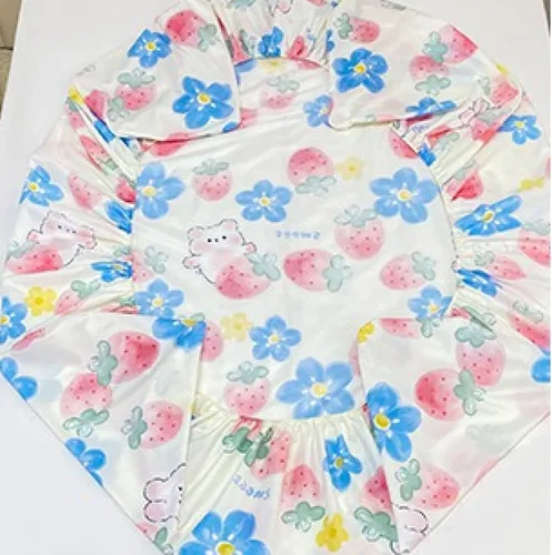 Vista 7 de Sábana bajera tamaño individual suave y acogedora, de algodón lavado, de algodón cepillado, para dormitorio de niños y niñas, funda de almohada