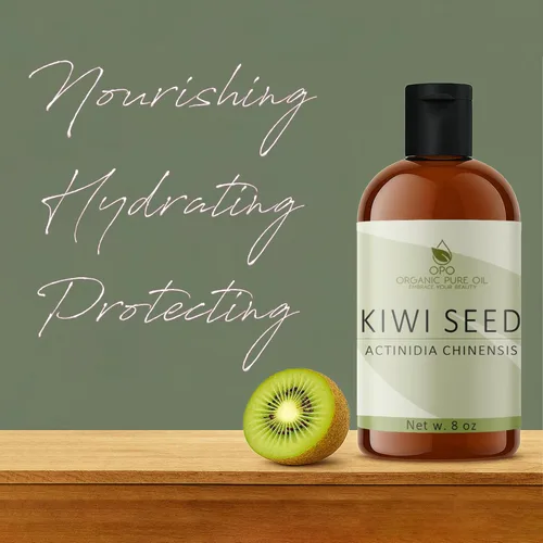 Vista 3 de Aceite de semilla de kiwi – 8 onzas – 100% puro, todo natural, prensado en frío, sin refinar, aceite portador de alta calidad, perfecto