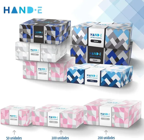 Vista 7 de Hand-E Touch - Guantes desechables de nitrilo rosa, para esteticista, técnico de uñas, tinte y estilista de cabello, guantes de limpieza