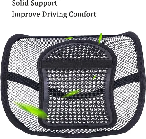 Vista 5 de Ochine Soporte lumbar con malla transpirable, soporte lumbar de malla para la espalda, almohada de apoyo lumbar, cojín de asiento de respaldo