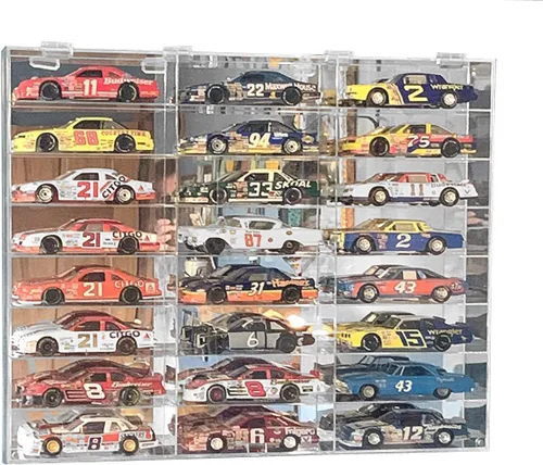 Vista 5 de DisplayGifts Estuche Exhibidor de Vehículos de Juguete Diecast a Escala 1/18 Hot Wheels con Protección UV del 98% Soporte para 12 Vehículos