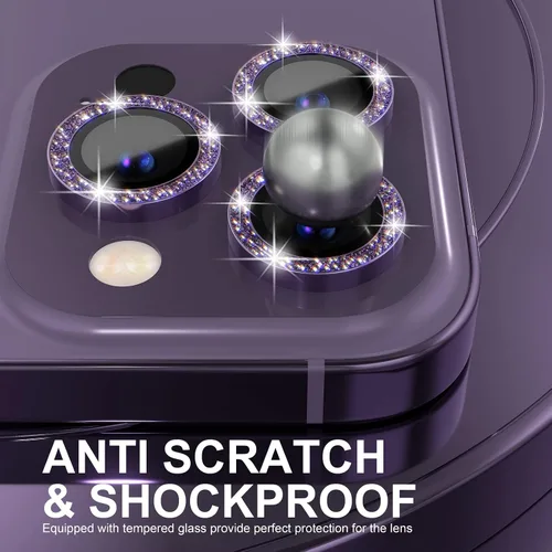 Vista 144 de Choiche Compatible para iPhone 16 Pro/iPhone 16 Pro Max Protector de Lente de Cámara, Vidrio Templado 9H Protector de Pantalla de Cubierta de Cámara