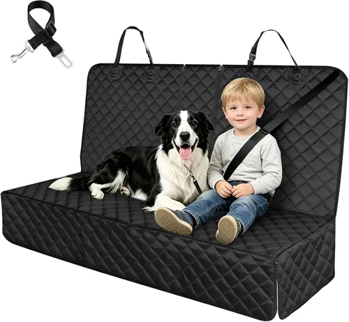 Vista 6 de Funda de asiento de automóvil para perro, funda para asiento trasero, funda de mascota para perros, impermeable, protector de asiento de automóvil