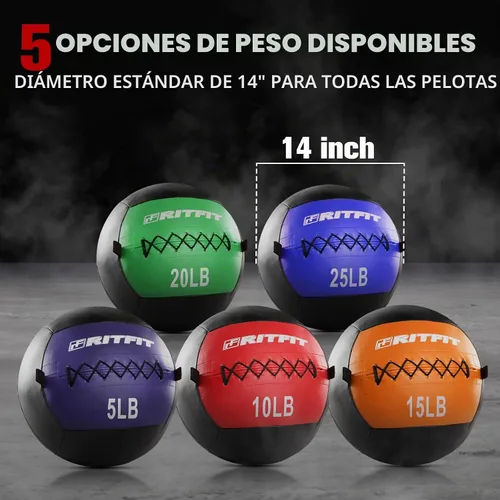 Vista 3 de RitFit Soft Medicine Ball for Strength and Conditioning Workouts