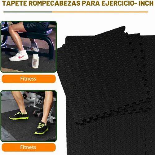 Vista 9 de GWT Baldosas para Suelo de Gimnasio en Casa, Alfombrilla de Ejercicio de Rompecabezas Entrelazadas de EVA para Equipo de Entrenamiento, Protección