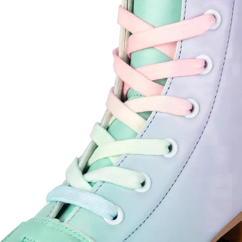 Vista 7 de jessie Roller Skates Women, PU Leather Flash Women Roller Skates, Fantasy Adjustable Purple Green Four-Wheel Beginner Adult Roller Skates Girl