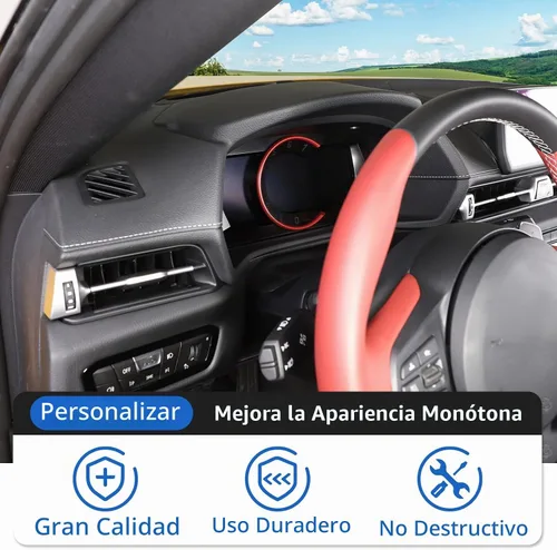 Vista 4 de Anillo de ajuste para salpicadero compatible con Toyota Supra GR A90 A91 MK5 2019-2025, anillo de decoración para tacómetro interior de coche Rojo