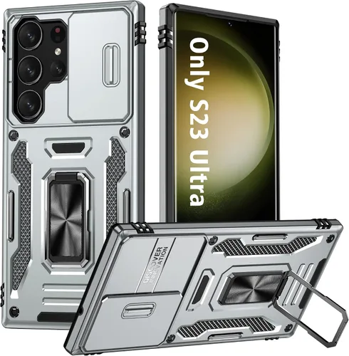 Vista 14 de ANGELAS - Funda a prueba de golpes para Samsung Galaxy S23 Plus, parachoques de silicona TPU con protección anticaídas, cubierta deslizante