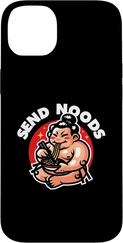 Vista 15 de iPhone 16 Funny Send Noods Sumotori Eating Noodle Japan Sumo Case