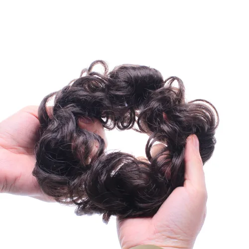 Vista 3 de onedor Señoras rizado ondulado sintético o Messy Plato extensión rizada moño de pelo Coletero Moño Bandeja Ponytail