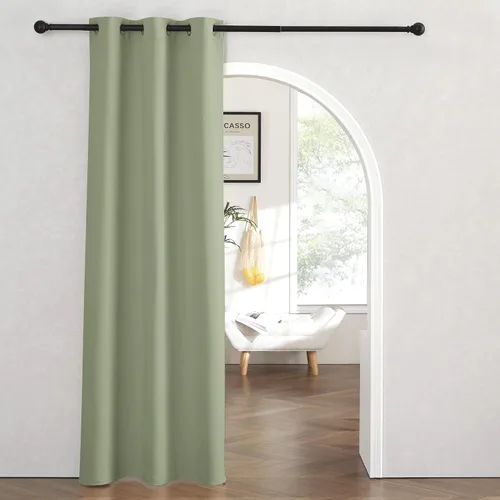 Vista 17 de RYB HOME Cortinas portátiles para puerta con privacidad, cortinas opacas y aislantes térmicas para dormitorio, armario, sala de estar, comedor, Beige