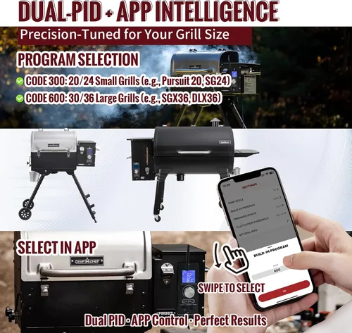 Vista 6 de Kit de controlador PID WiFi inteligente para parrillas Camp Chef Gen 2 de ajuste retro, juego completo con controlador WiFi, encendedor, RTD y 2
