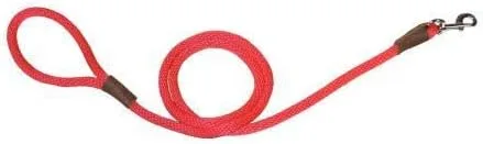 Vista 4 de Warner - Correa para perro de cuerda de nailon trenzada a presión de 1/2 pulgada x 6 pies (azul-negro-amarillo)