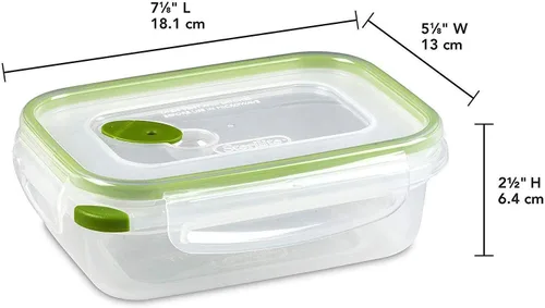 Vista 3 de STERILITE 3111606 Contenedor de hojas rectangular de 3.1 tazas