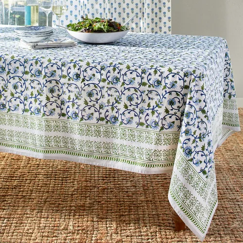 Vista 64 de Saffron Marigold Mantel redondo impreso a mano – Pink Dahlia Daydreams lujoso 100% algodón, lavable, para decoración del hogar, cocina, café o mesa